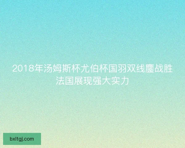 2018年汤姆斯杯尤伯杯国羽双线鏖战胜法国展现强大实力